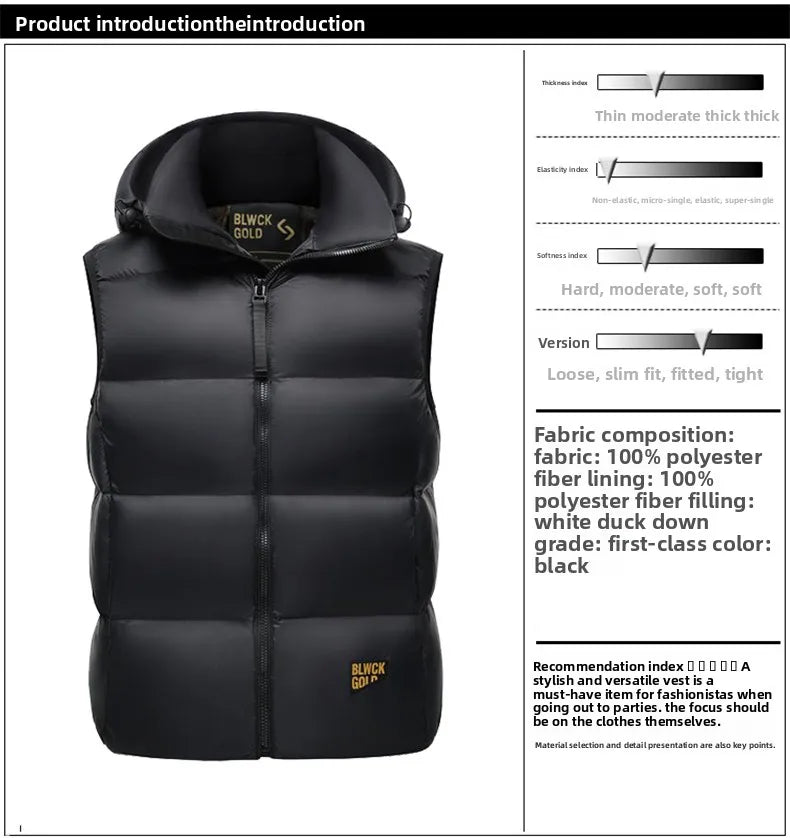 Wiatroodporny  Sportowy Vest Cycling z wypełnieniem puchowym