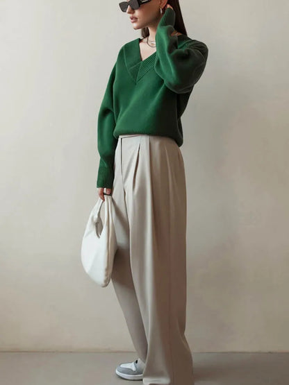 Sweter damski gruba dzianina Multicolor