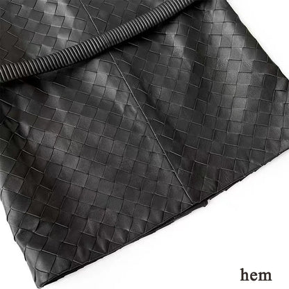 Ręcznie Dziana Skórzana Kamizelka Damska Skóra owcza