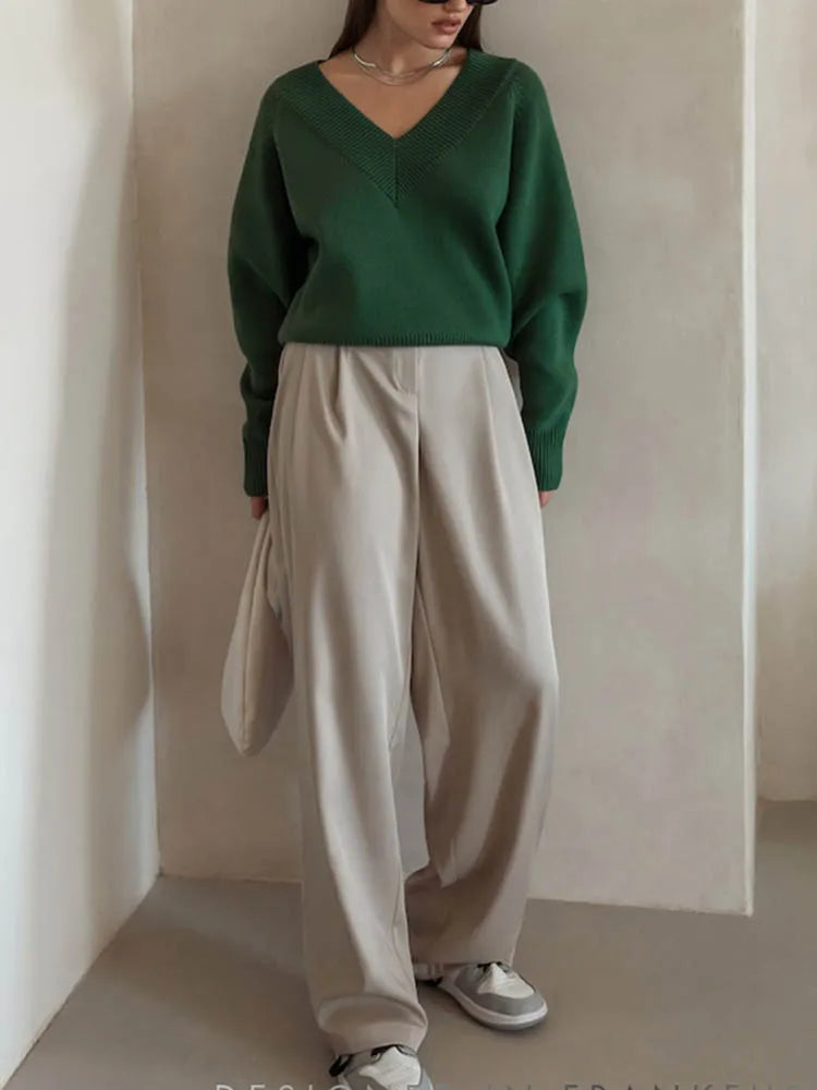 Sweter damski gruba dzianina Multicolor