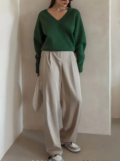 Sweter damski gruba dzianina Multicolor