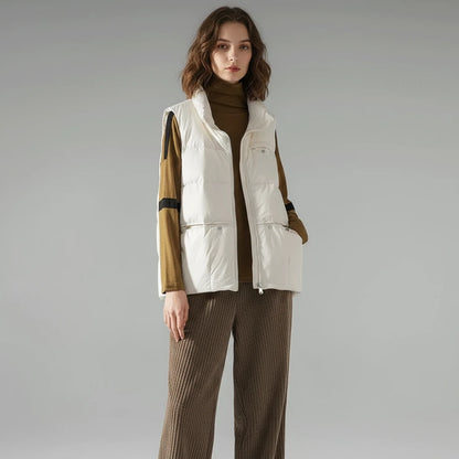 Wygodny Bezrękawnik z Kołnierzem Typu Turn-Down