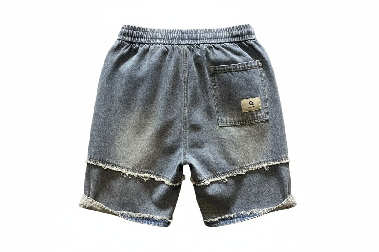 Szorty Jeansowe Męskie 5-punktowe Do Kolan