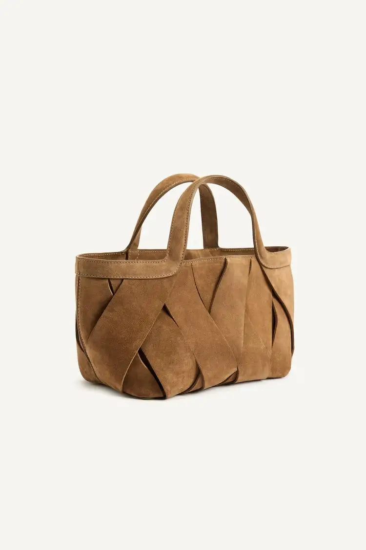 Mini Shopper Bag z Ekologicznego Zamszu