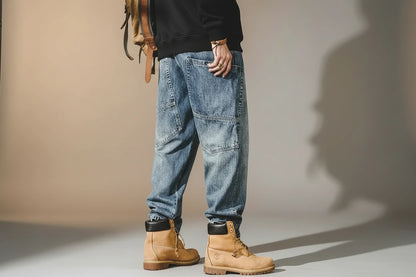 Męskie jeansy Cargo Cowboy Zwężane Denim