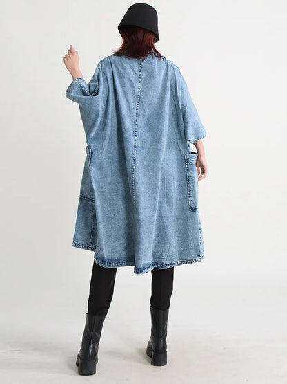 Płaszcz Jeansowy Damski Denim Temper