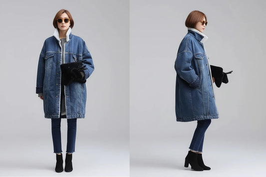Jeansowy płaszcz Indygo
