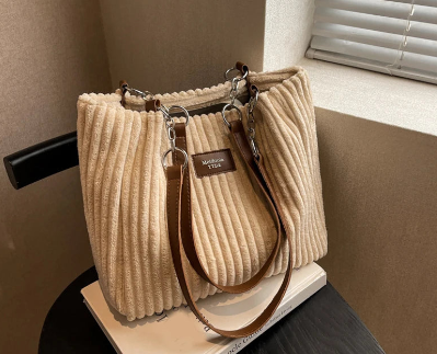 Elegancka Torebka na Ramię "Single Shoulder" ze Sztruksu